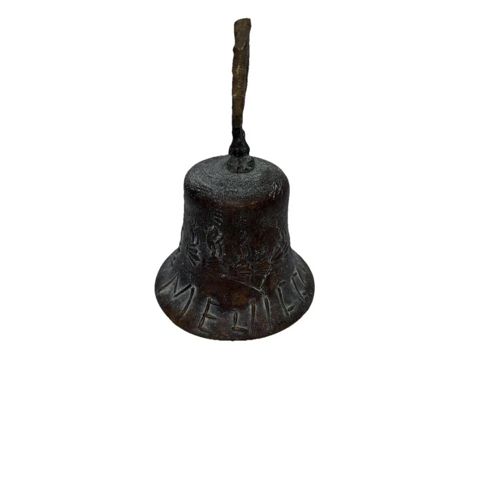 Antique Bronze Spanish Mexico Brass Mission Heavy Church Single Bell 6
